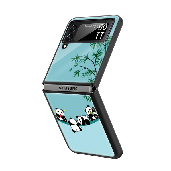 Baby Panda Samsung Z Flip Glass Case image 1
