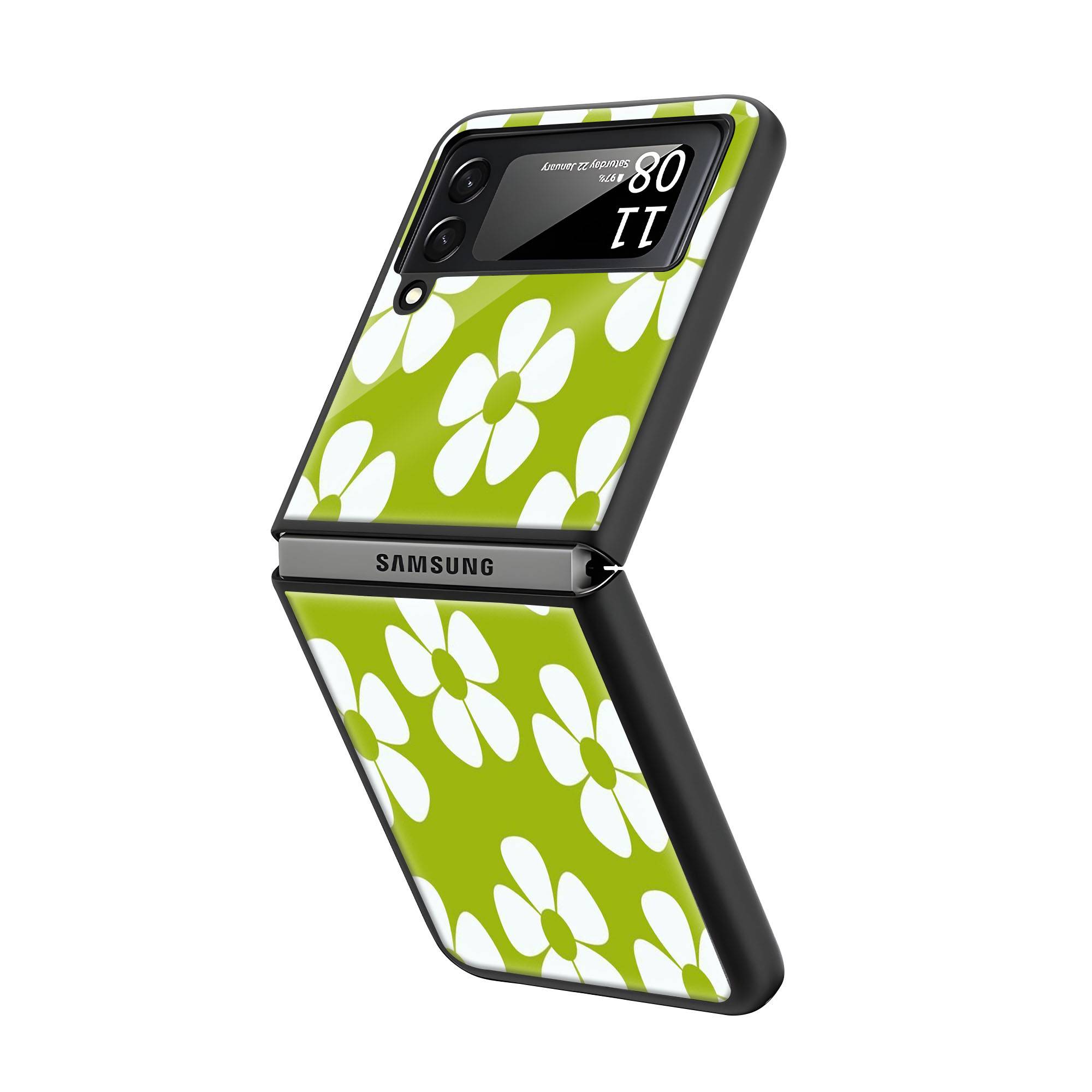 Modern Daisy Samsung Z Flip Glass Case Secondary image