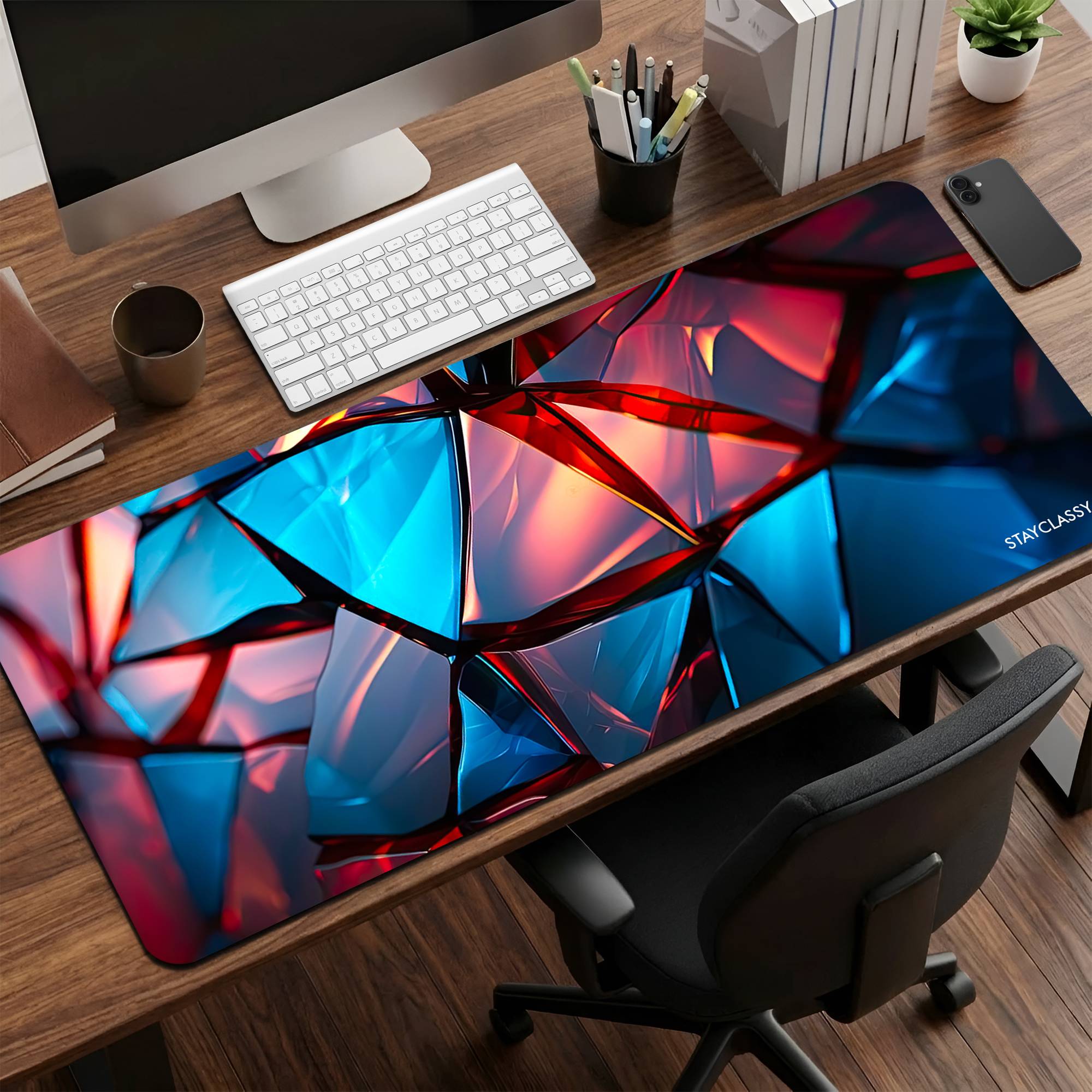 Geometric Glass Desk Mat image 0 Main image