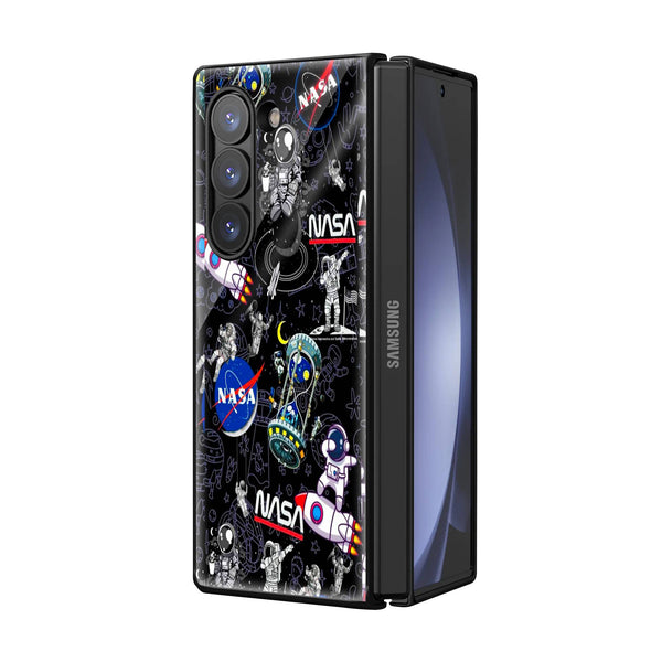 Space Aesthetic Samsung Z Fold Glass Case image 1