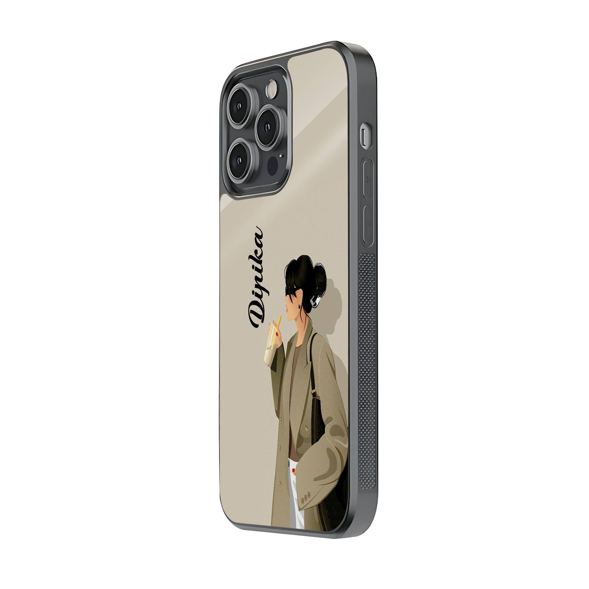 Coffee Girl Glass Name Case Secondary image