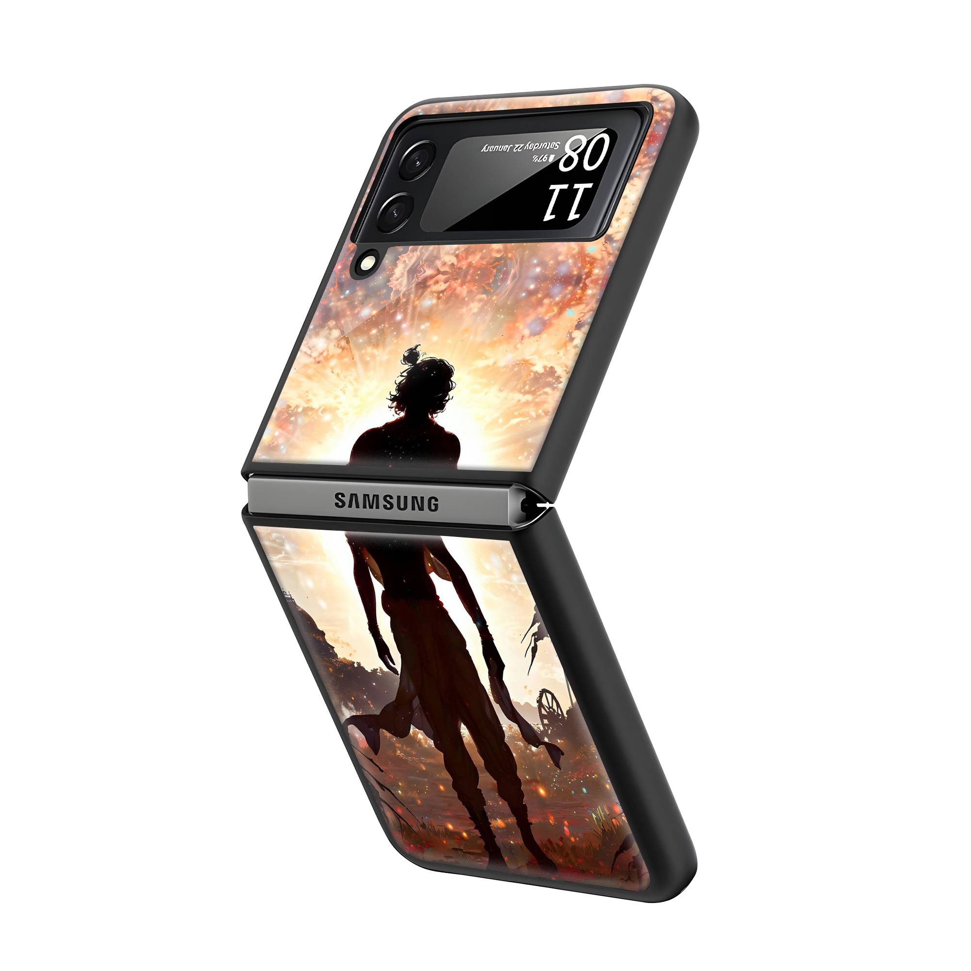 Krishna Art Samsung Z Flip Glass Case Secondary image