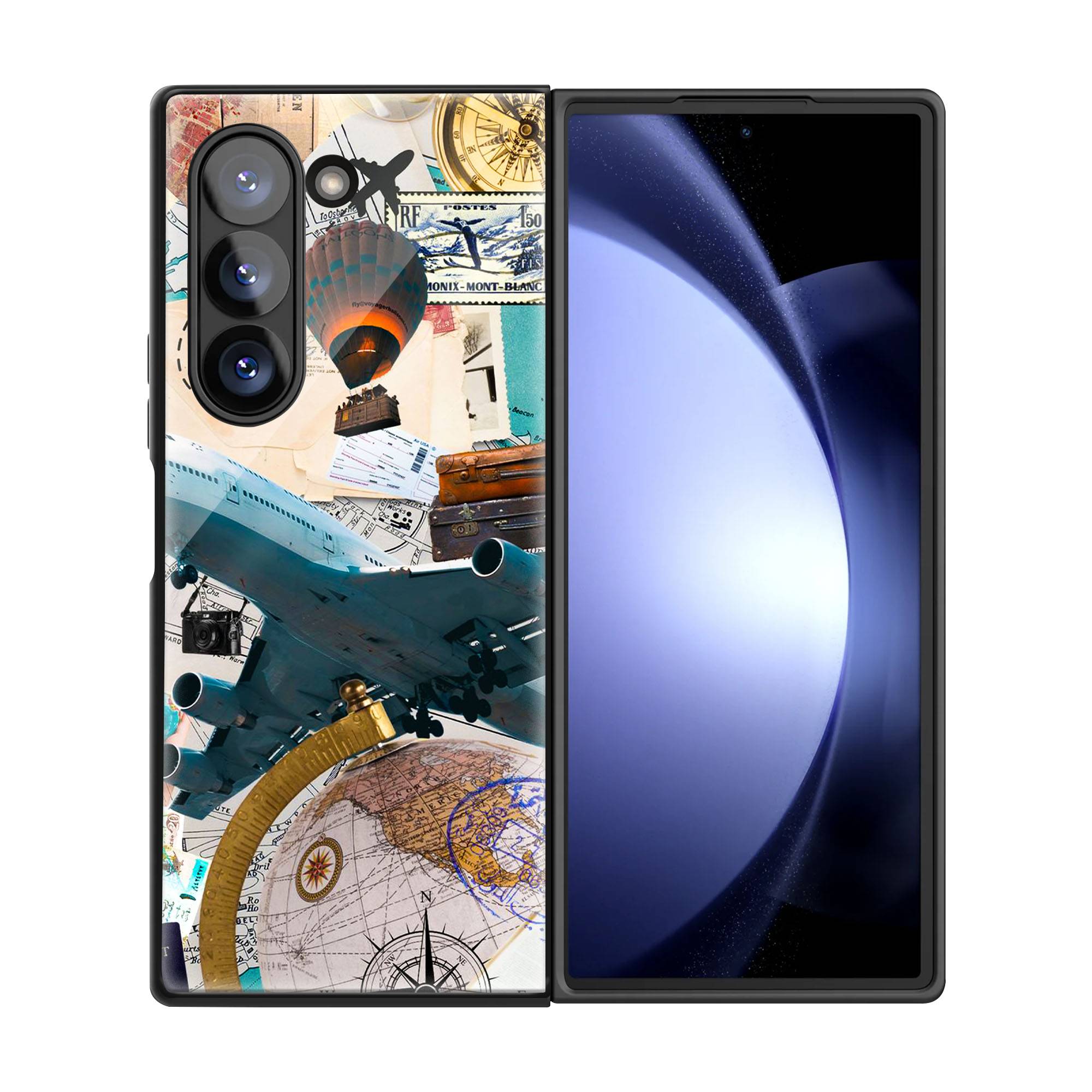 Travel Scrapbook Samsung Z Fold Glass Case image 2