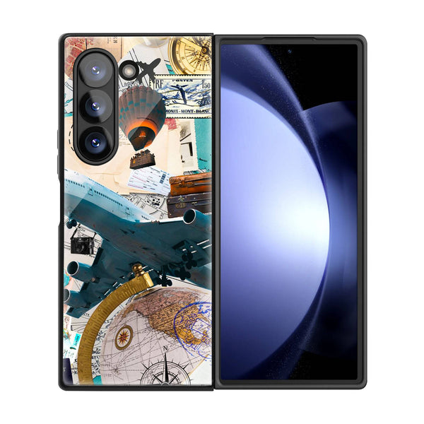 Travel Scrapbook Samsung Z Fold Glass Case image 2