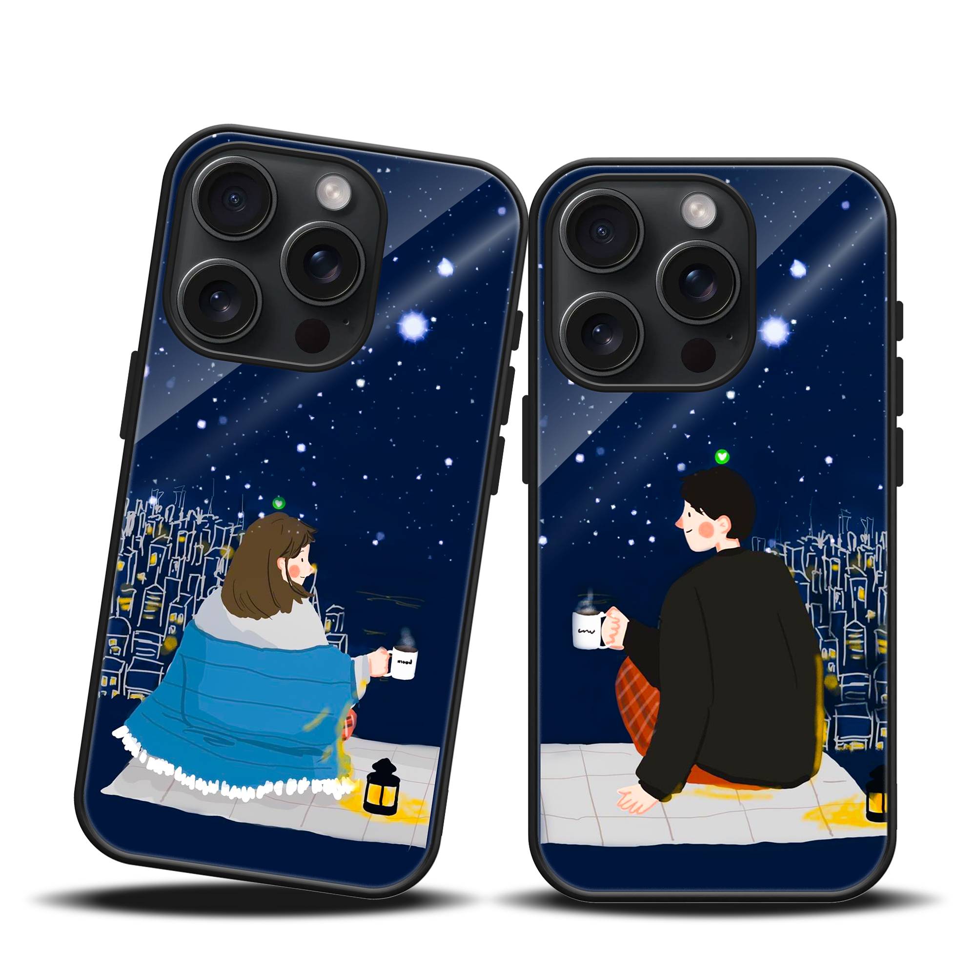 Starlit Coffee Couple Mobile Case image 0