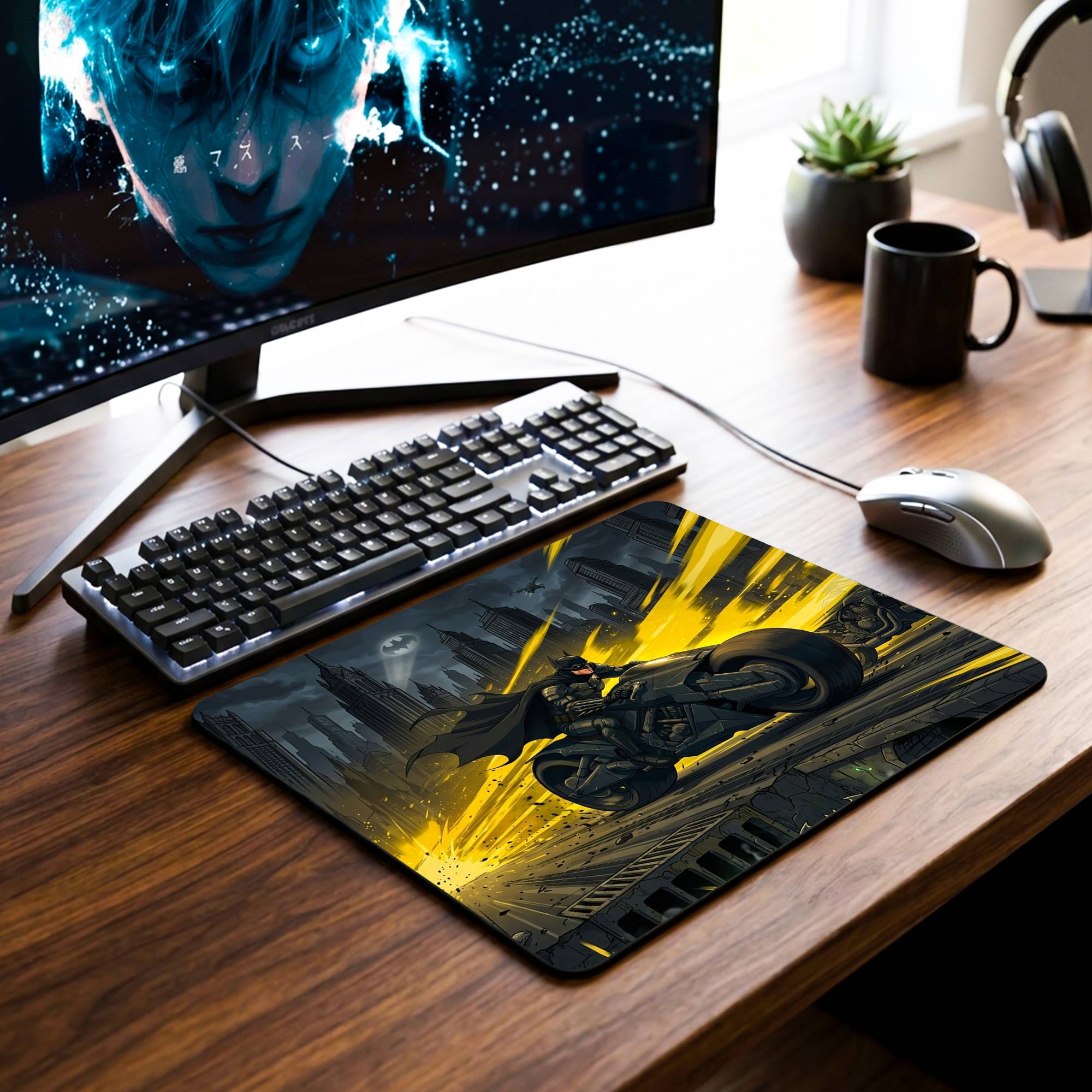 Batman Riding Desk Mat - 7.5 x 9 Inch image