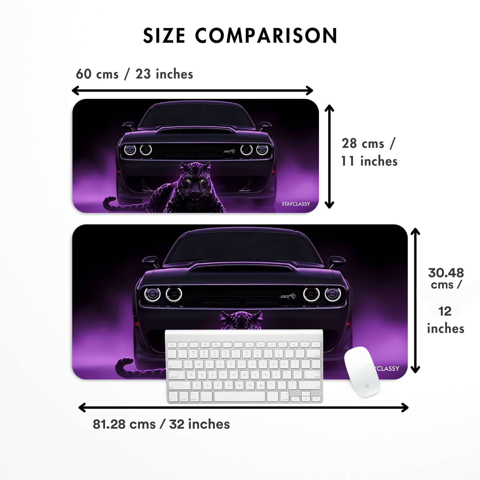 Dark Muscle Car Desk Mat image 3