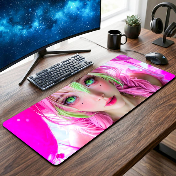 Mitsuri Kanroji Desk Mat - 12 x 32 Inch image