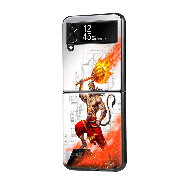 Bajrangbali Samsung Z Flip Glass Case image 0