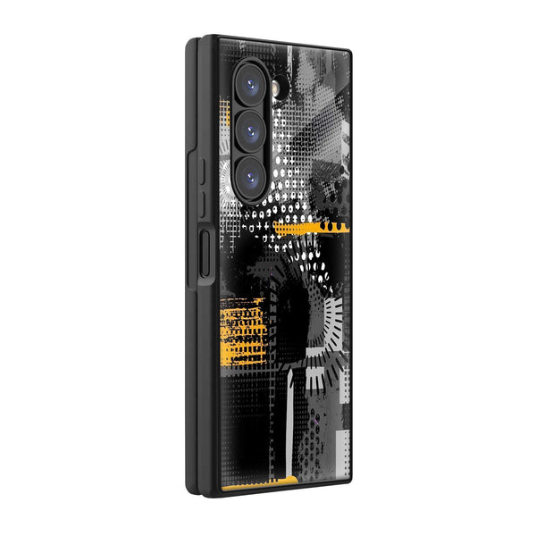 Abstract Pulse Samsung Z Fold Glass Case