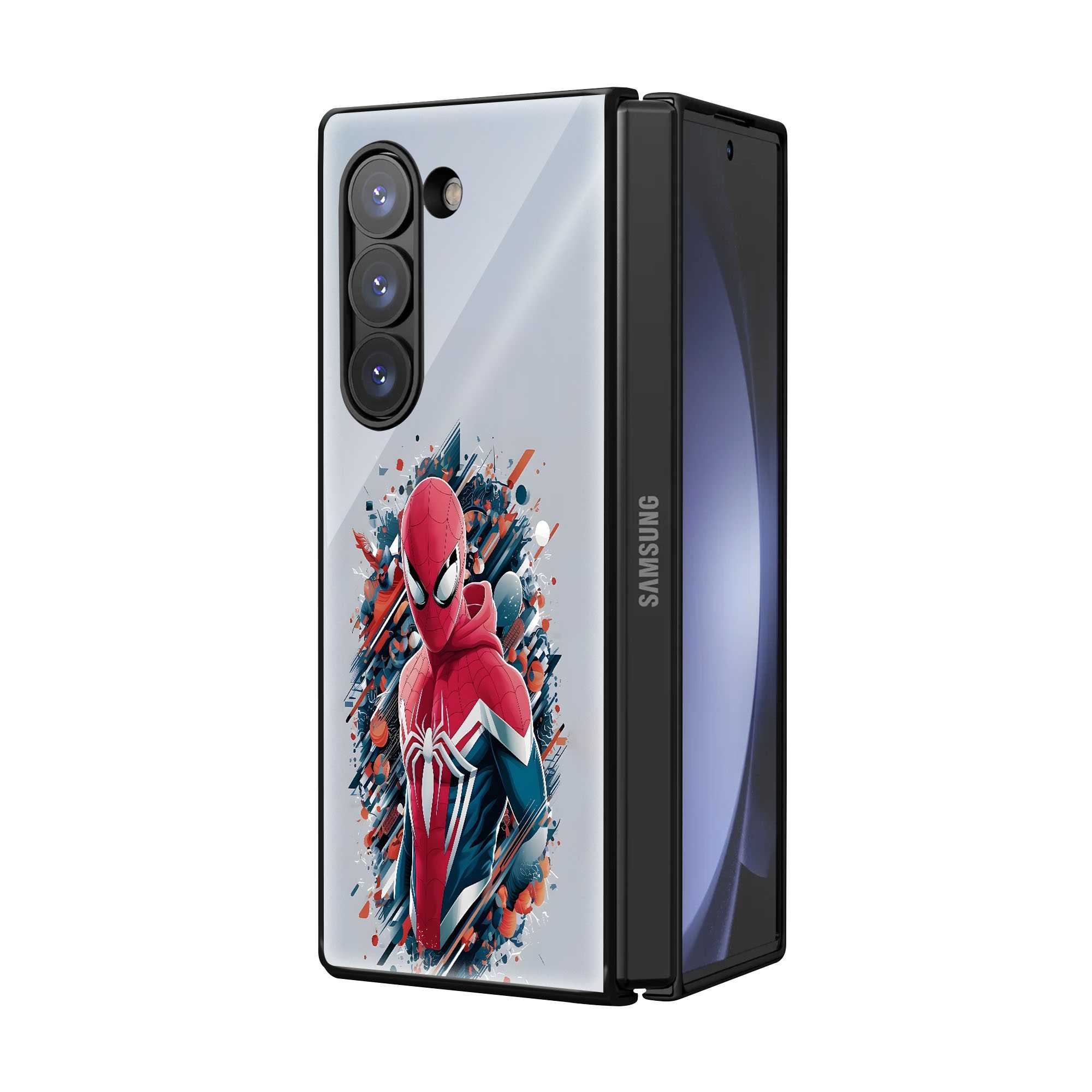 Abstract Arachnid Samsung Z Fold Glass Case