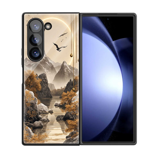 Abstract Earth Samsung Z Fold Glass Case