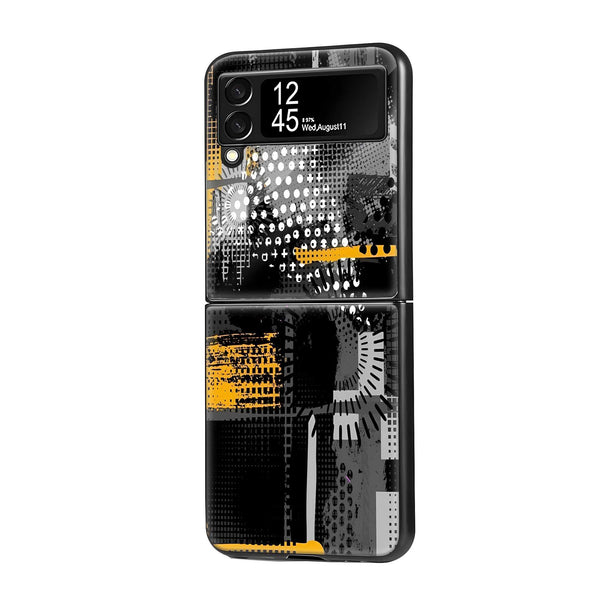 Abstract Pulse Samsung Z Flip Glass Case