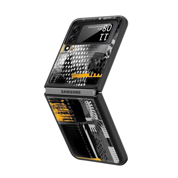 Abstract Pulse Samsung Z Flip Glass Case