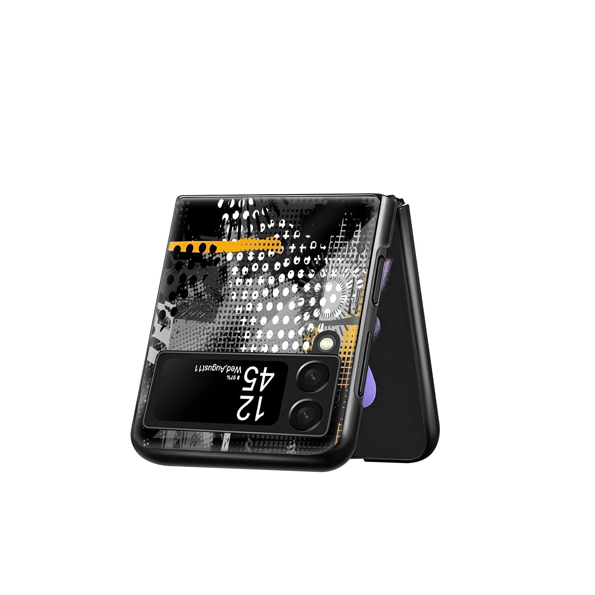 Abstract Pulse Samsung Z Flip Glass Case