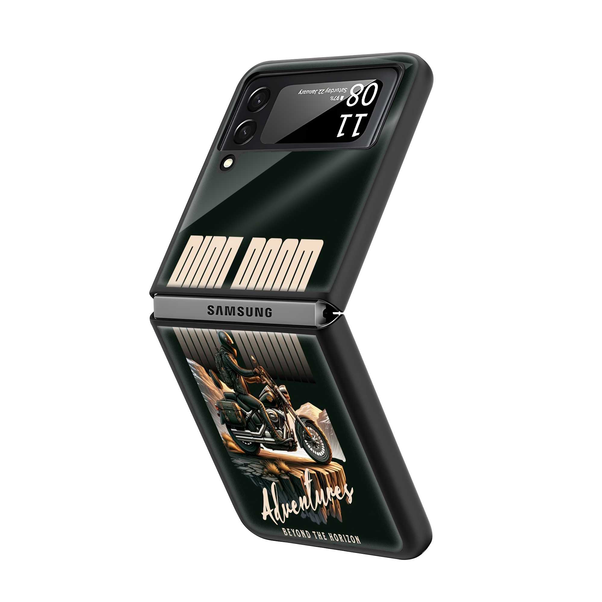 Adventure Rider Samsung Z Flip Glass Case