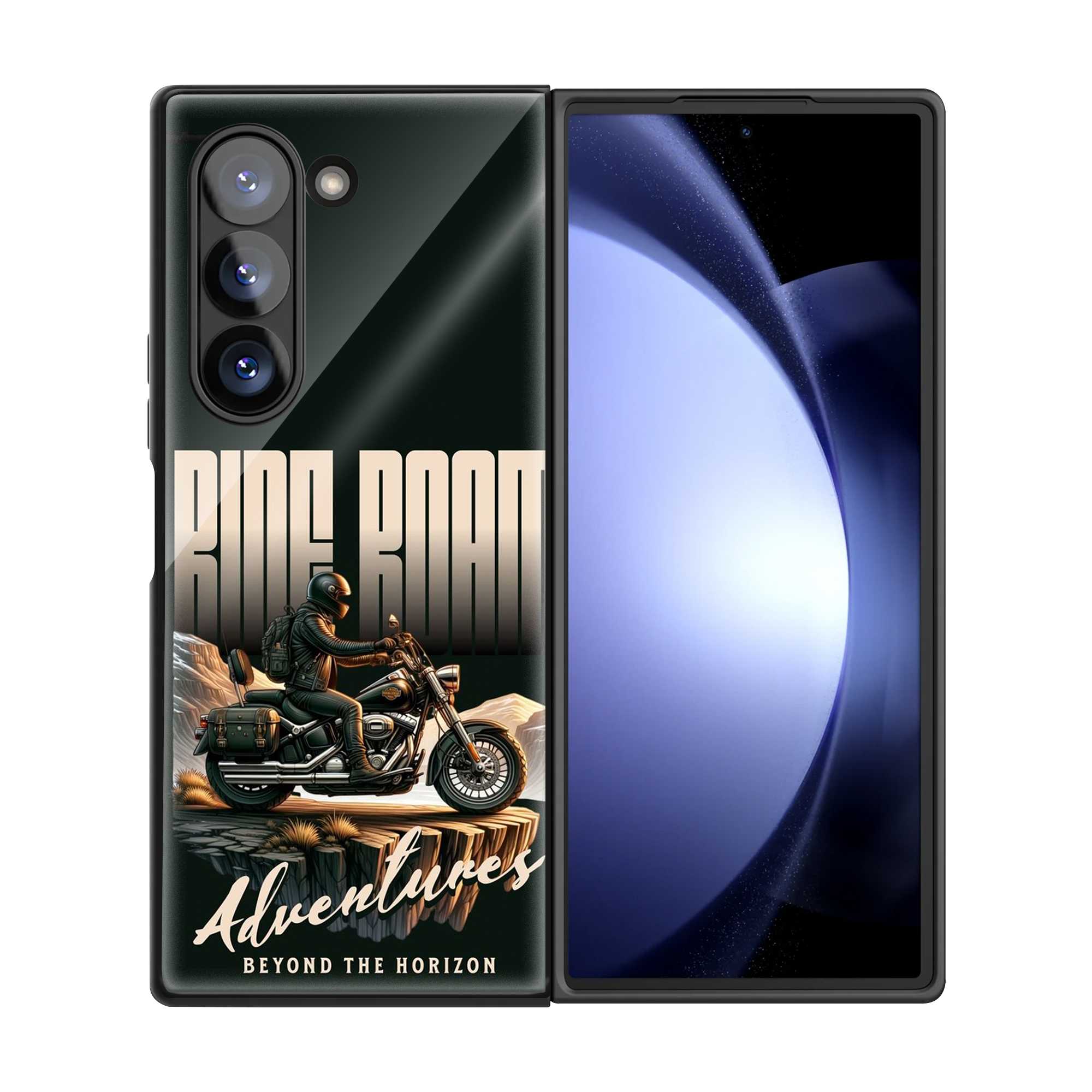 Adventure Rider Samsung Z Fold Glass Case