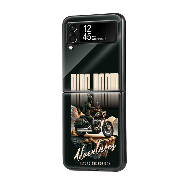 Adventure Rider Samsung Z Flip Glass Case