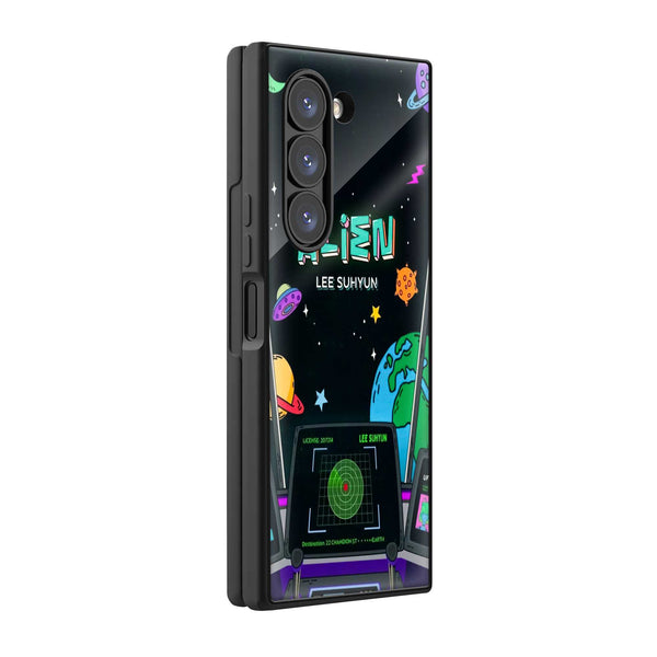 Alien Command Samsung Z Fold Glass Case