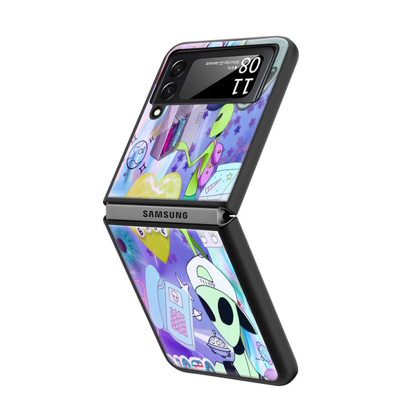 Alien Vibes Samsung Z Flip Glass Case
