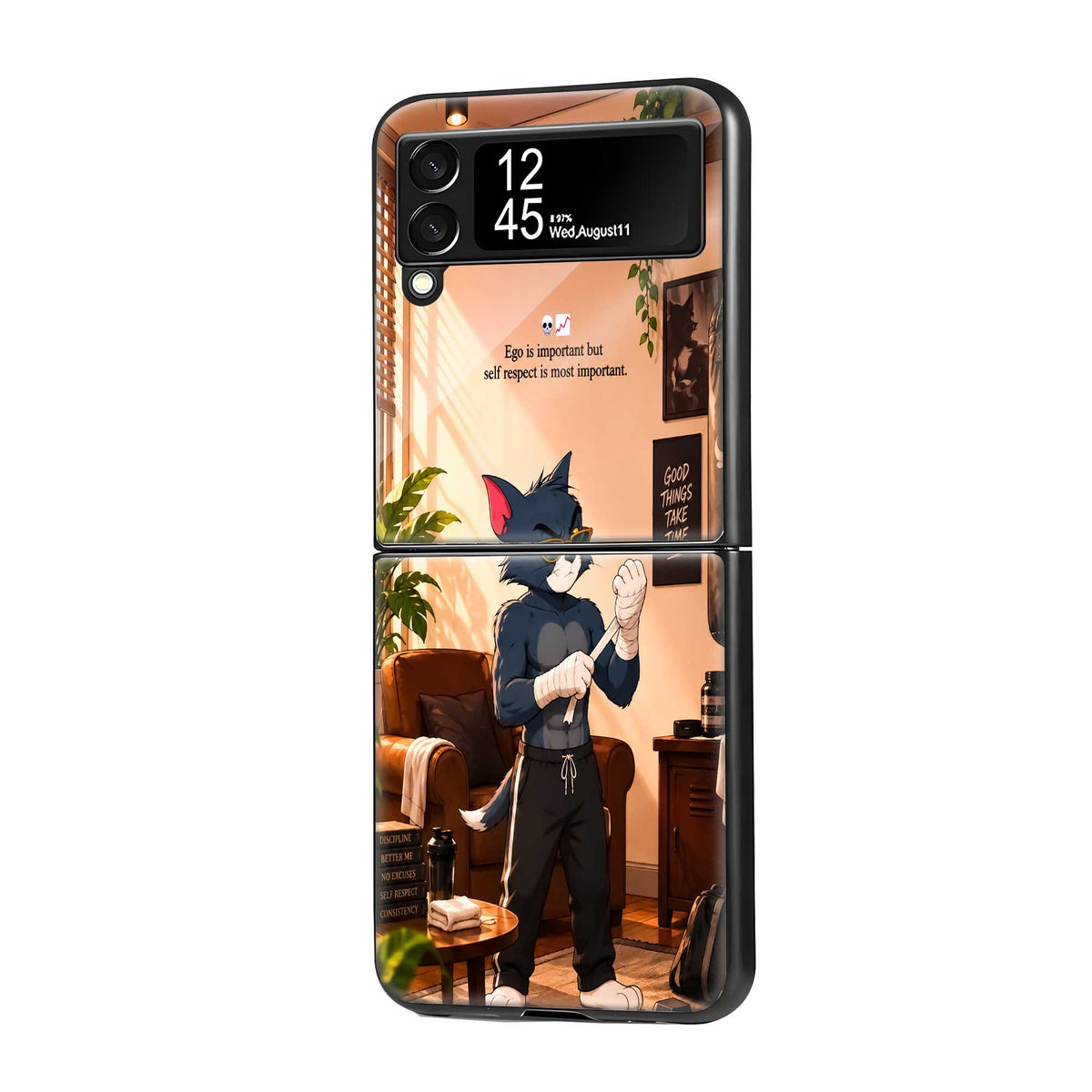 Alpha Tom Samsung Z Flip Glass Case