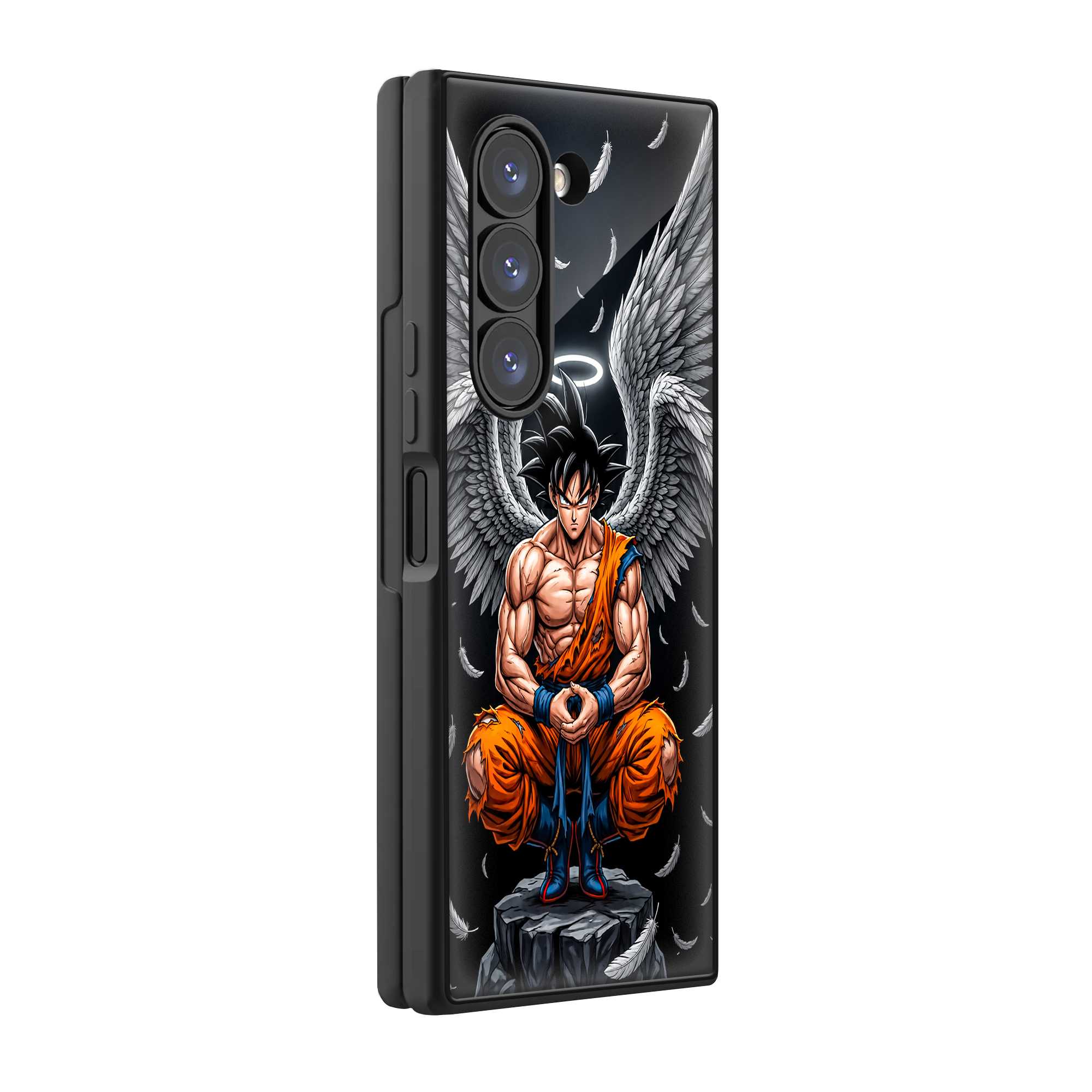 Angel Goku Samsung Z Fold Glass Case