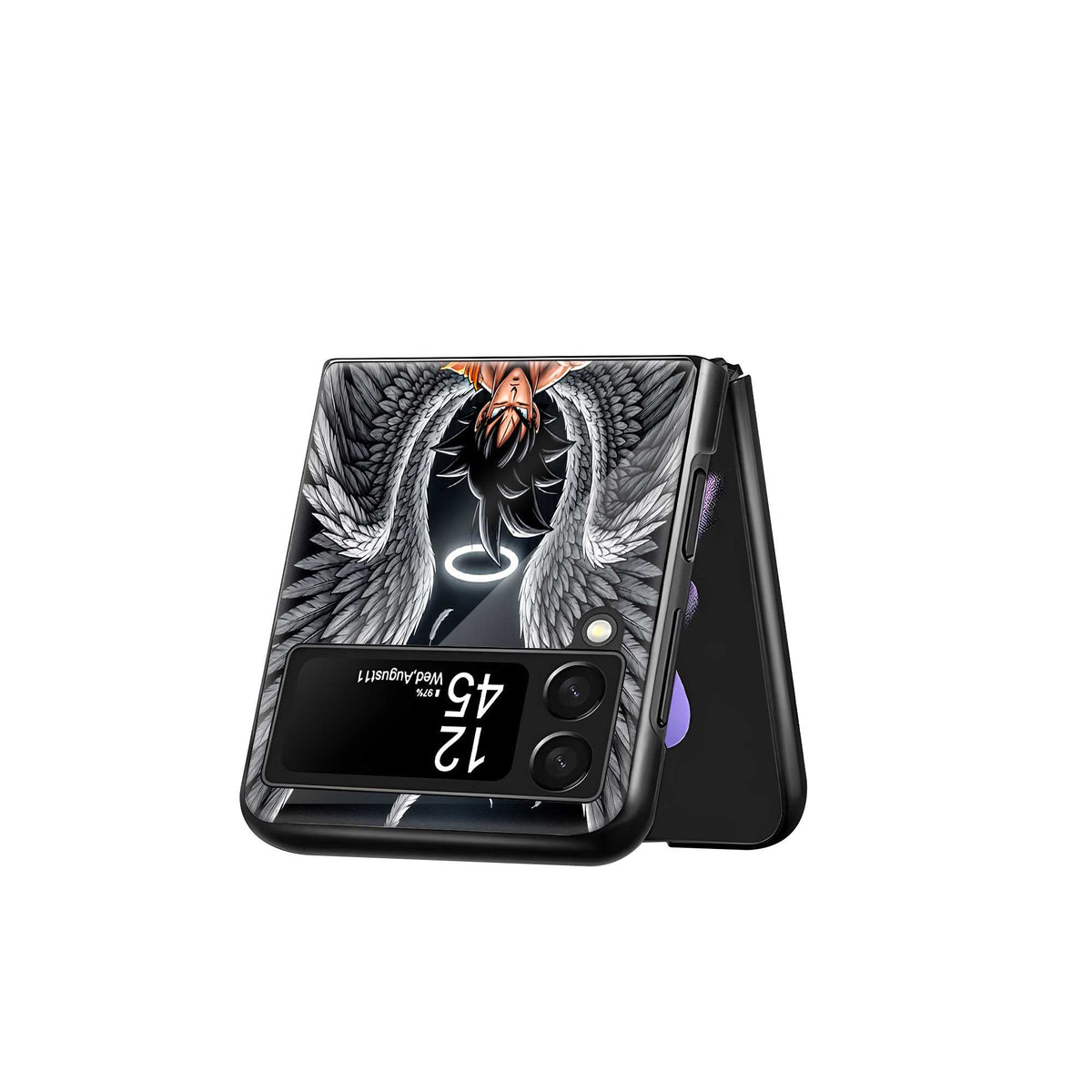 Angel Goku Samsung Z Flip Glass Case