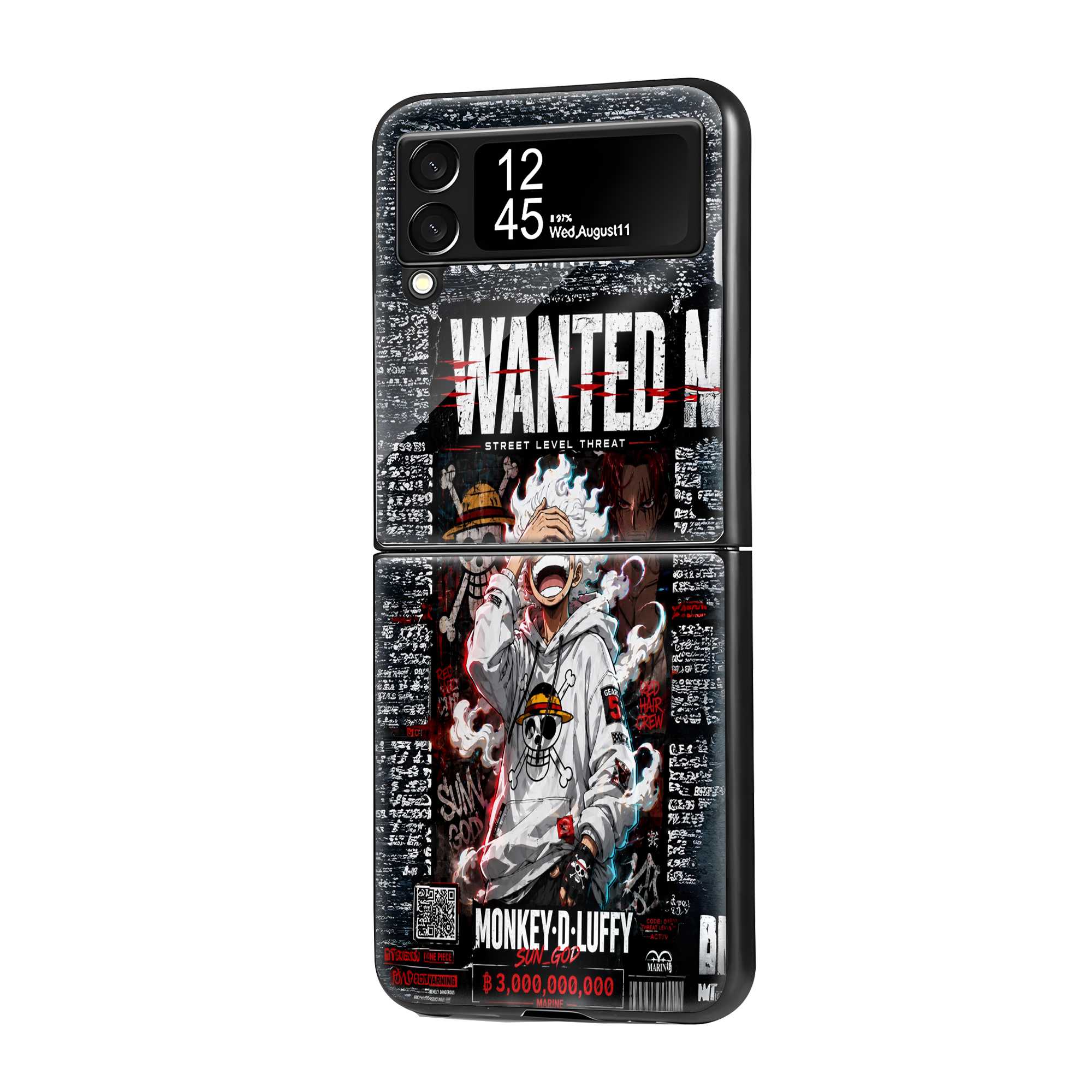 Anime Hoodie Samsung Z Flip Glass Case