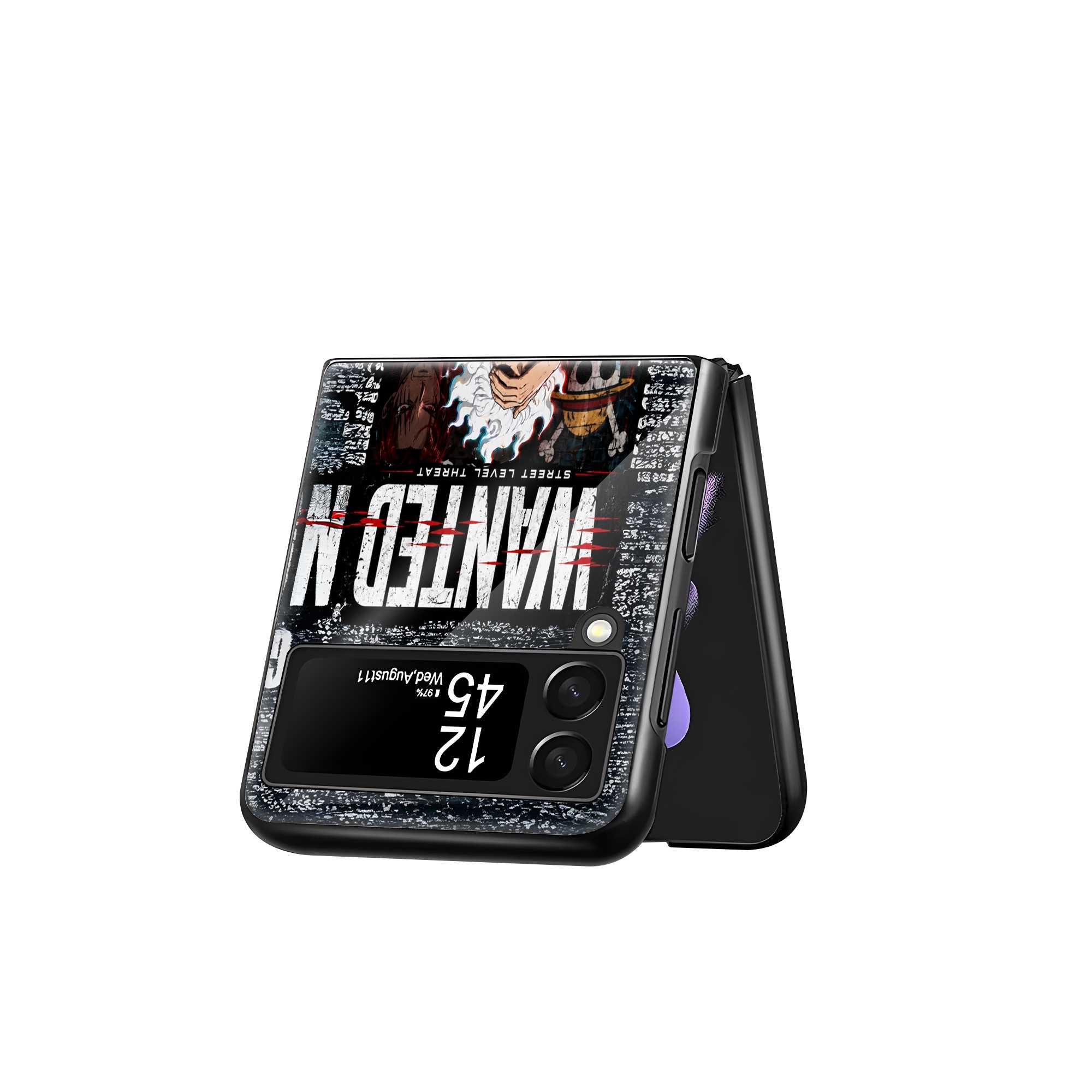 Anime Hoodie Samsung Z Flip Glass Case