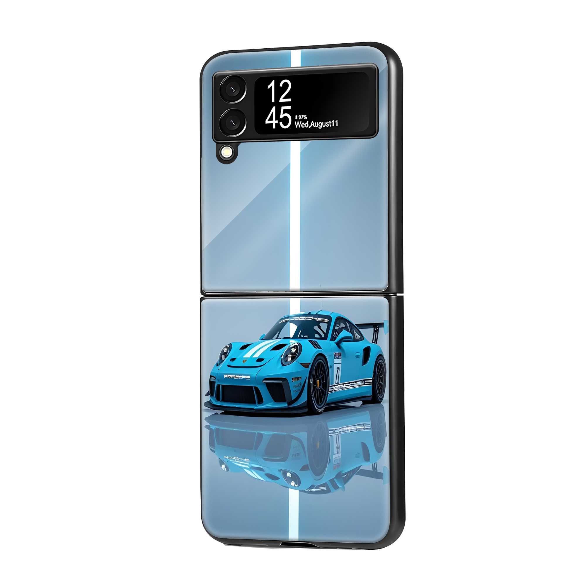 Apex Blue Samsung Z Flip Glass Case