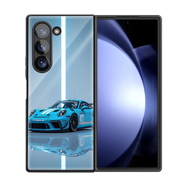 Apex Blue Samsung Z Fold Glass Case