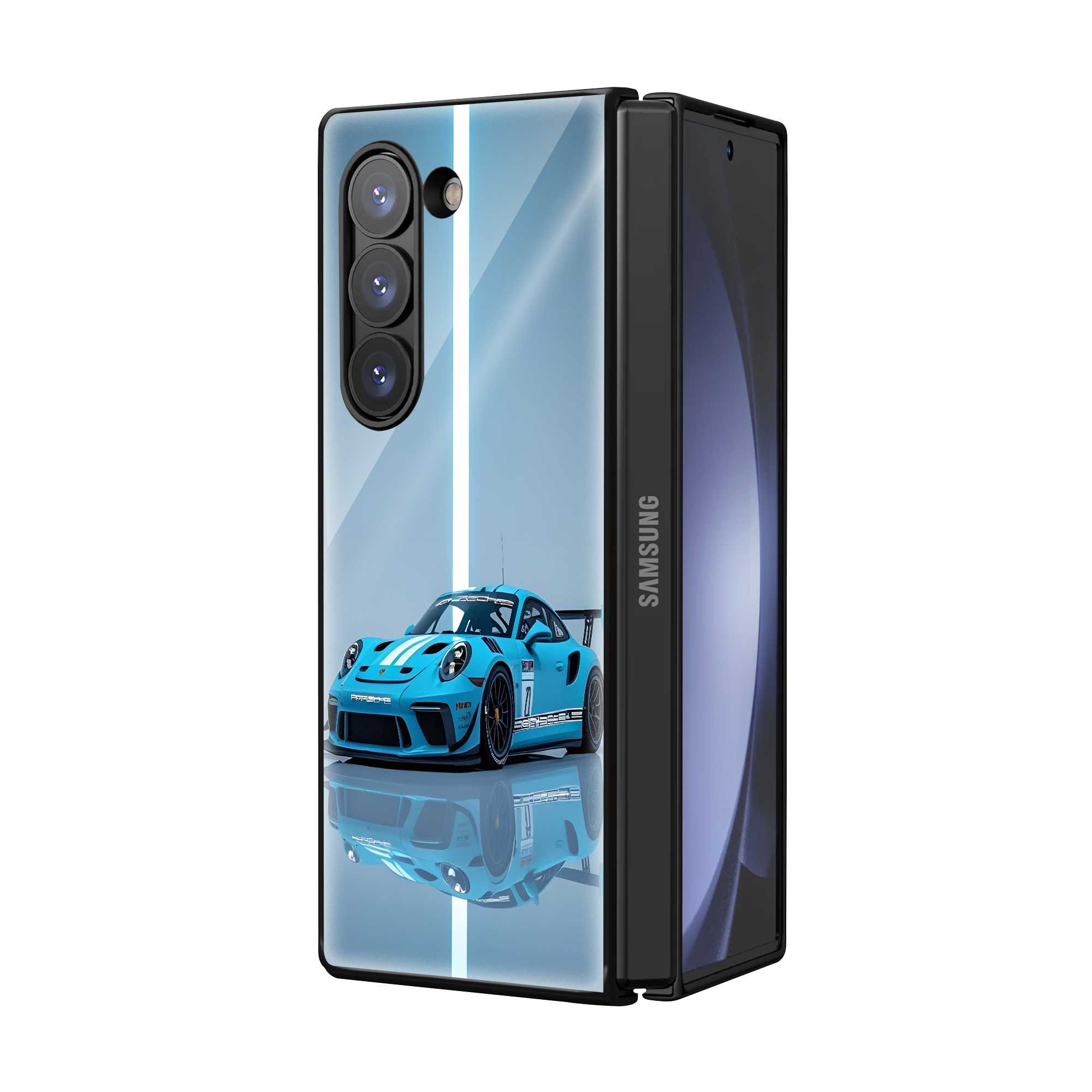 Apex Blue Samsung Z Fold Glass Case