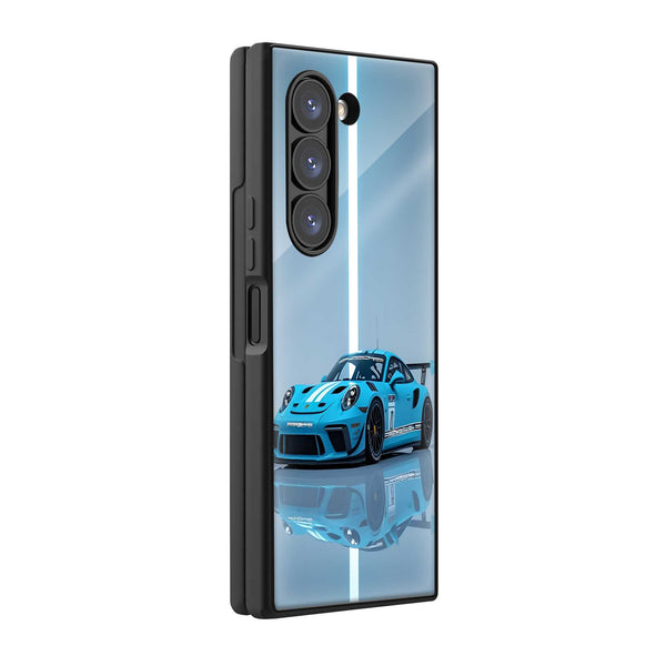 Apex Blue Samsung Z Fold Glass Case