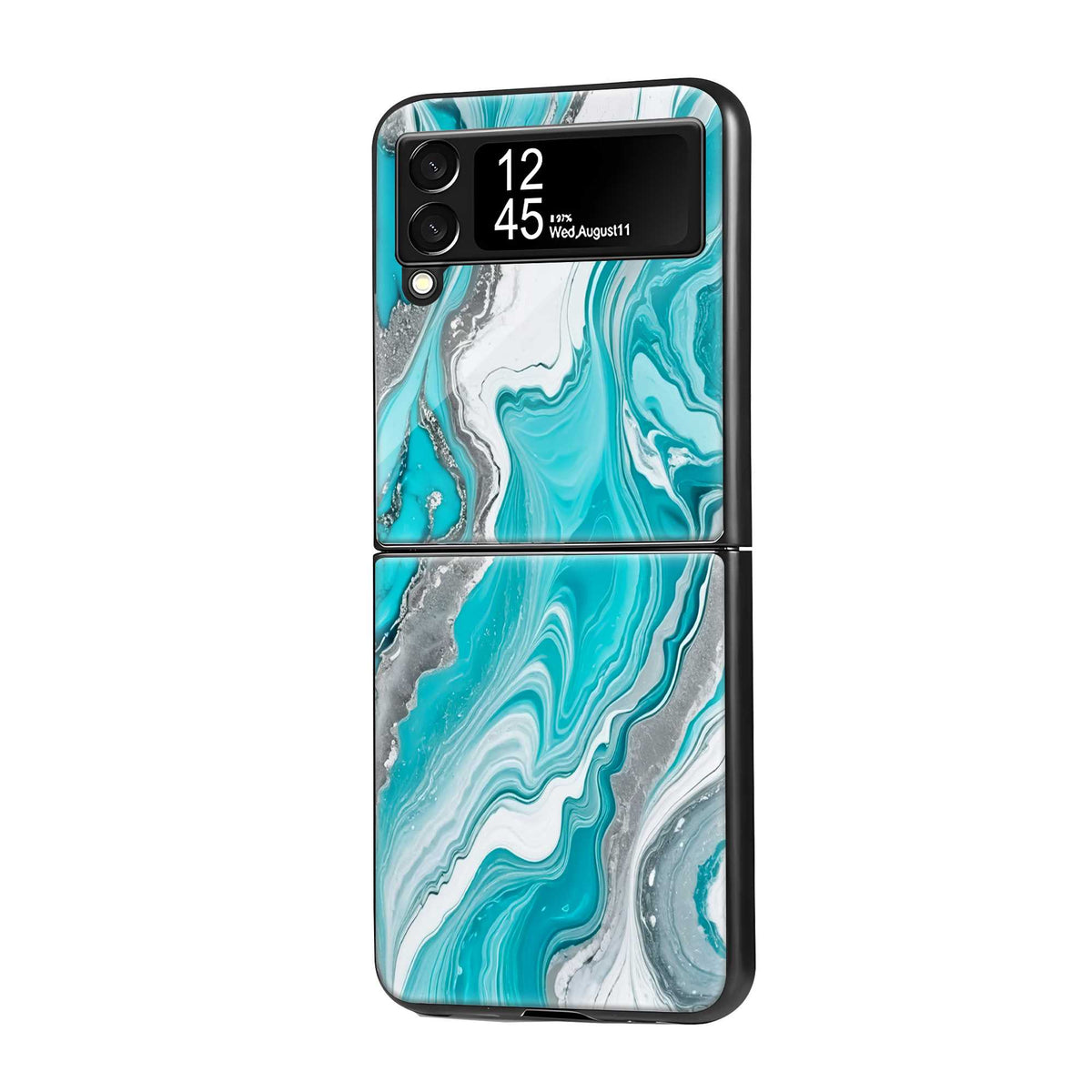 Aqua Marble Samsung Z Flip Glass Case