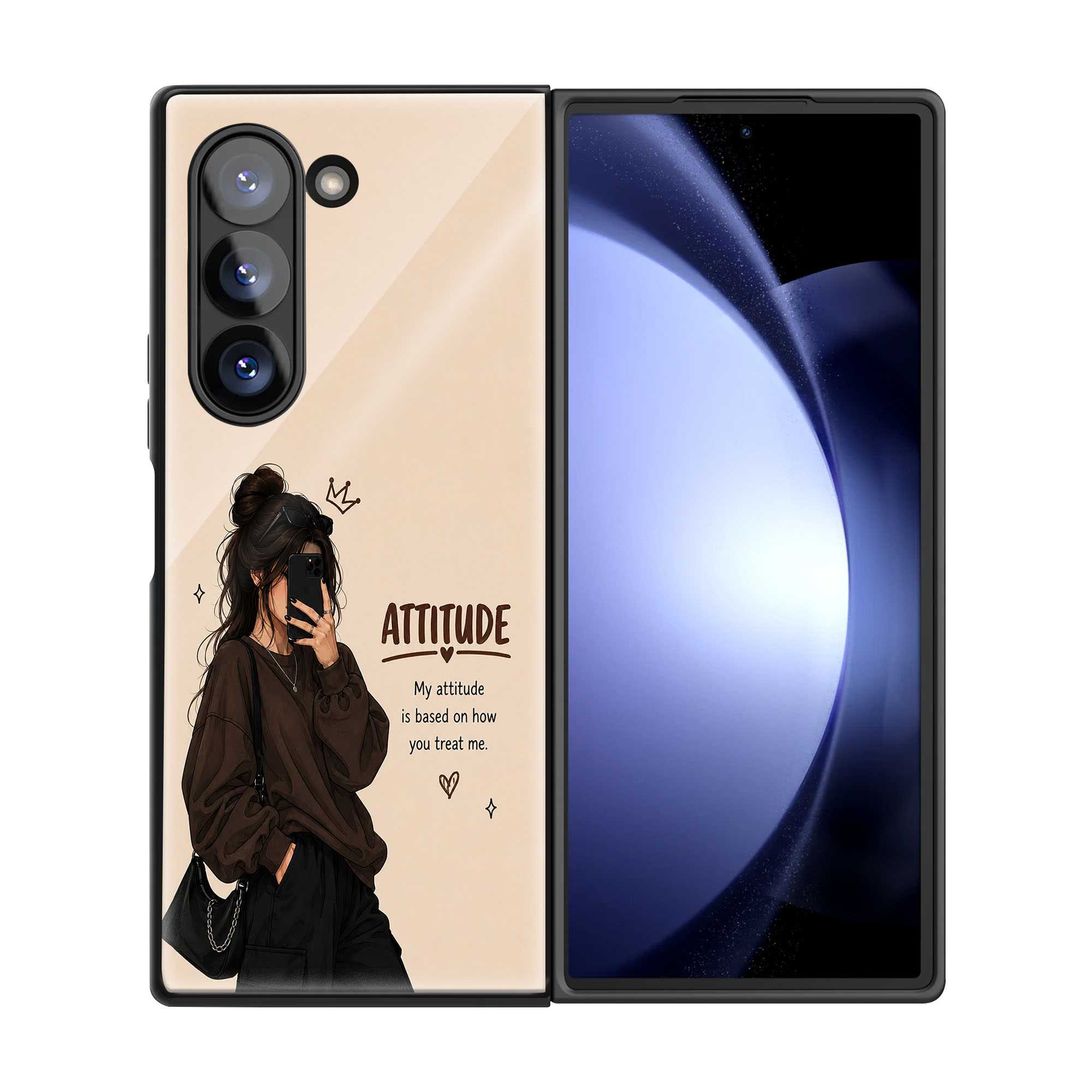 Attitude Queen Samsung Z Fold Glass Case