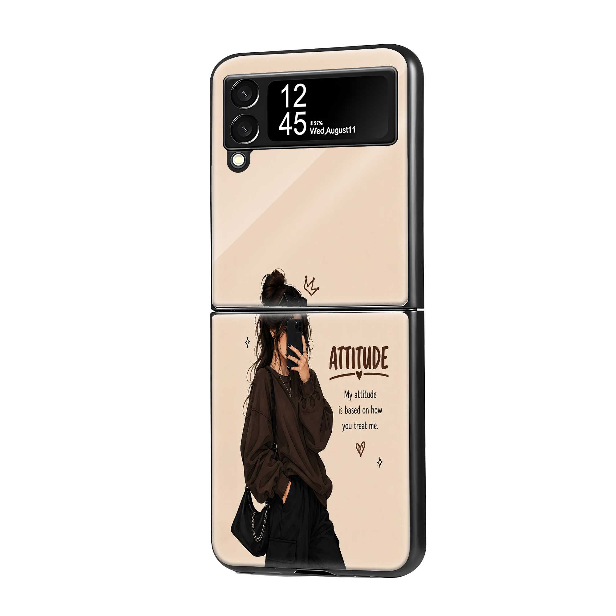 Attitude Queen Samsung Z Flip Glass Case
