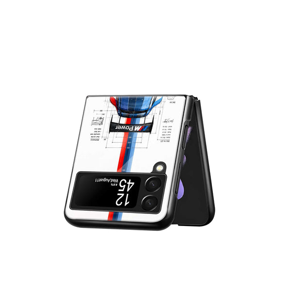 Auto Blueprint Samsung Z Flip Glass Case