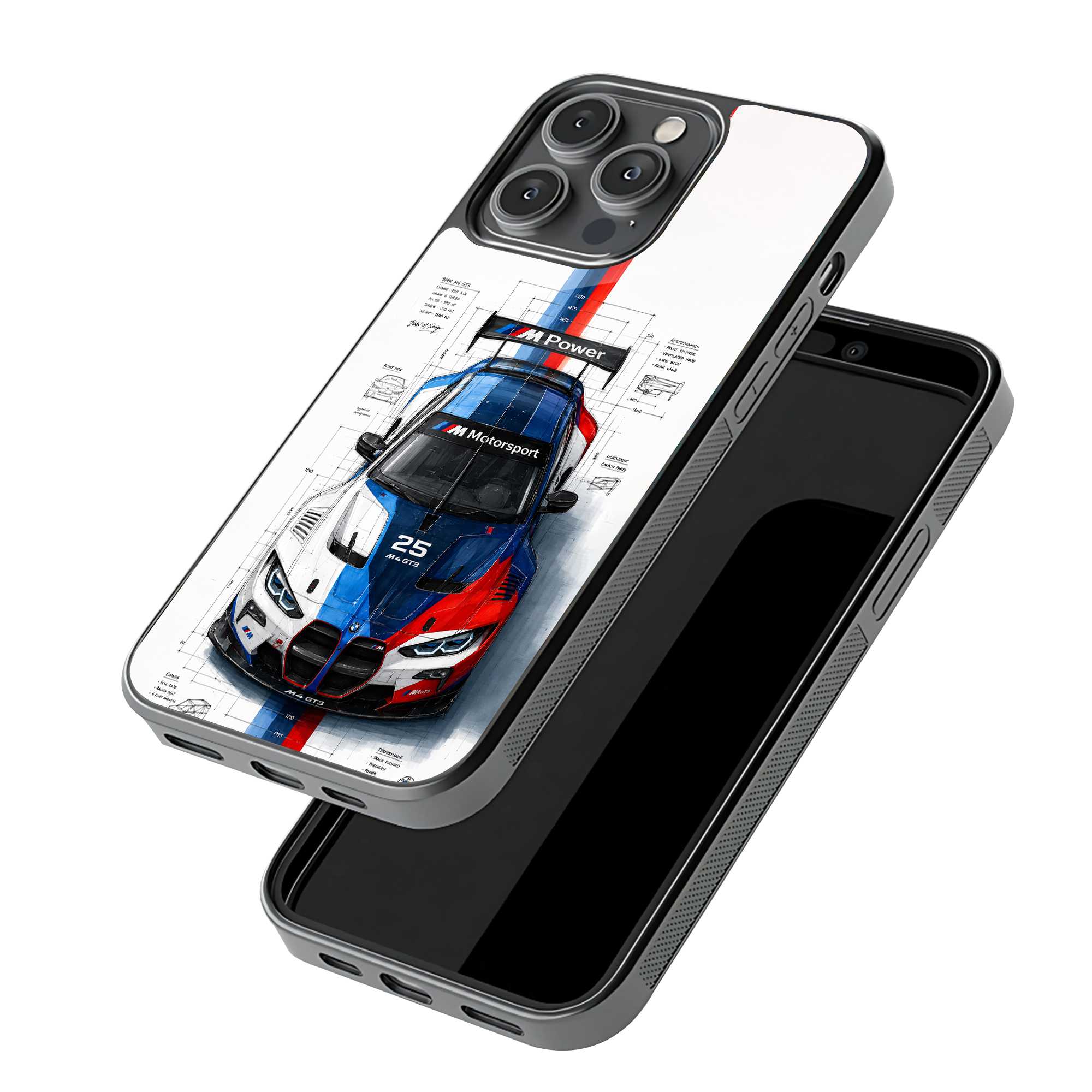 Auto Blueprint Glass Case