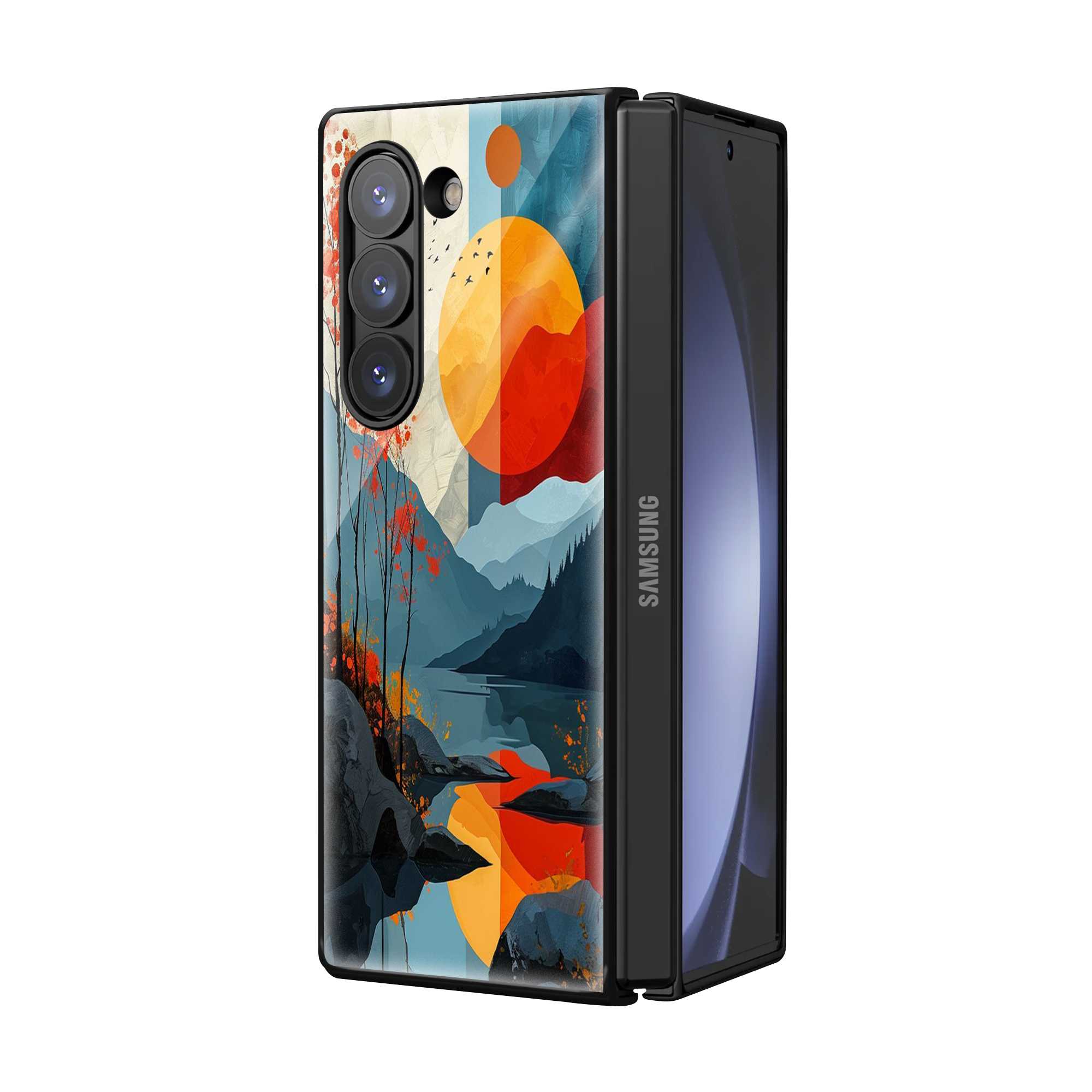 Autumn Mountain Samsung Z Fold Glass Case