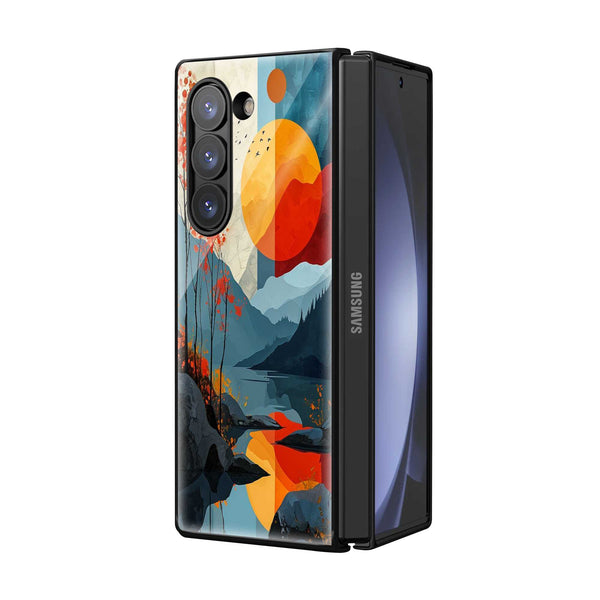 Autumn Mountain Samsung Z Fold Glass Case