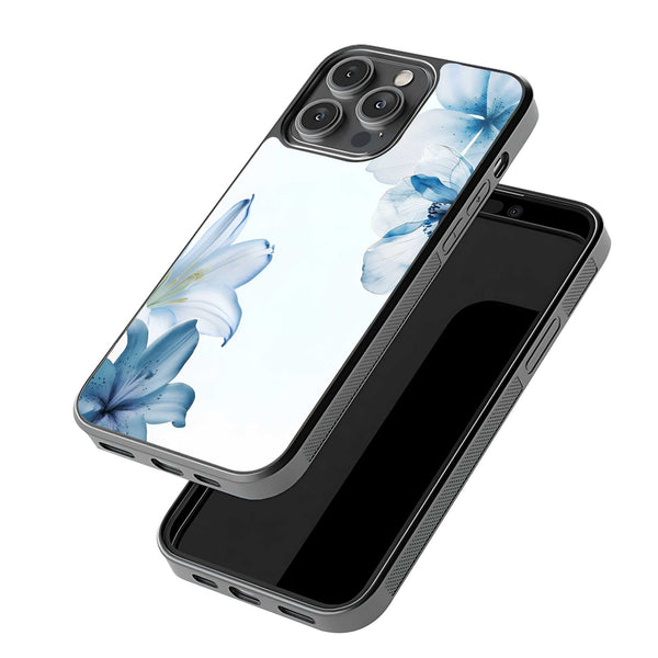 Azure Blossom Glass Case