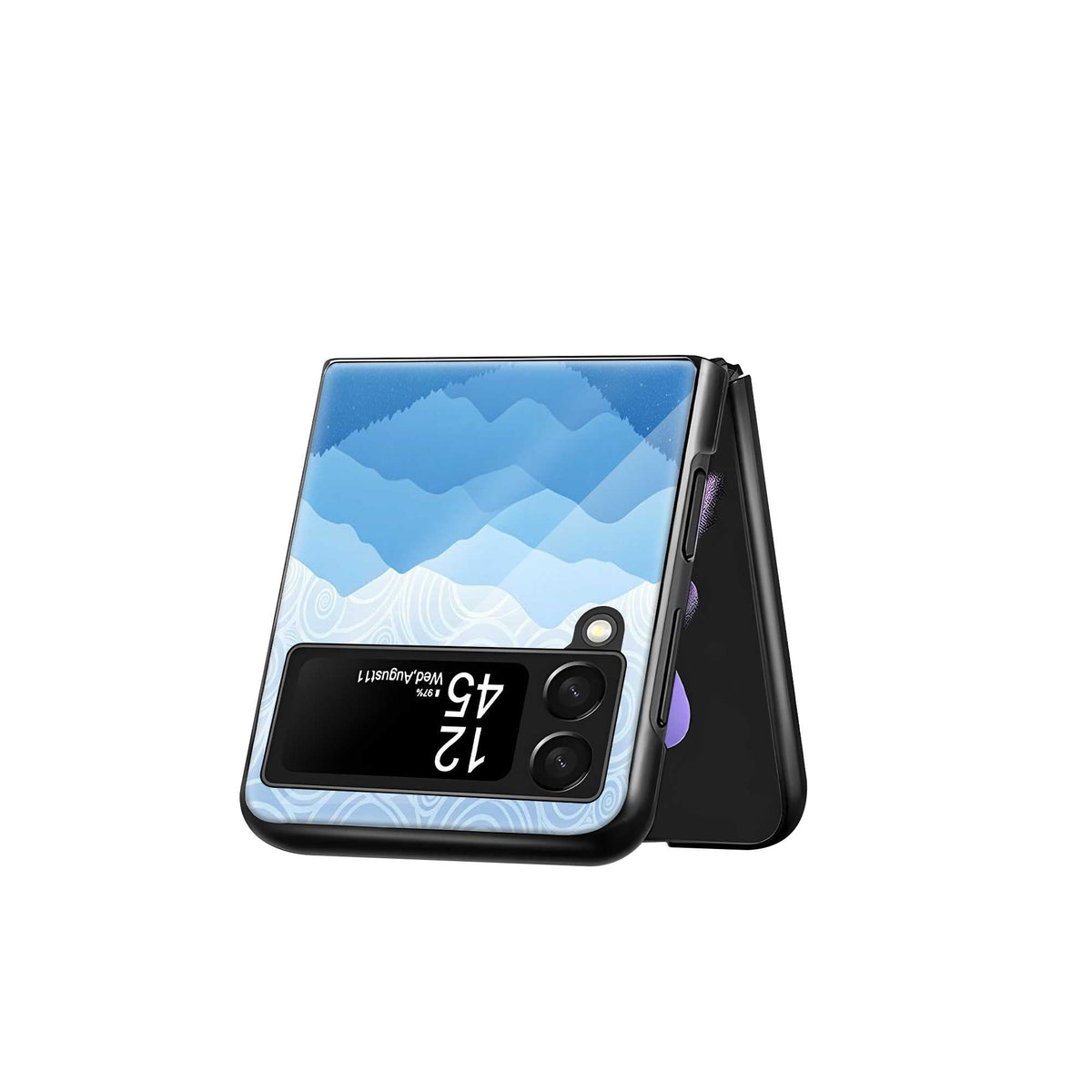 Azure Peaks Samsung Z Flip Glass Case