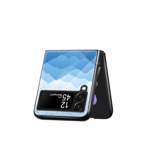 Azure Peaks Samsung Z Flip Glass Case