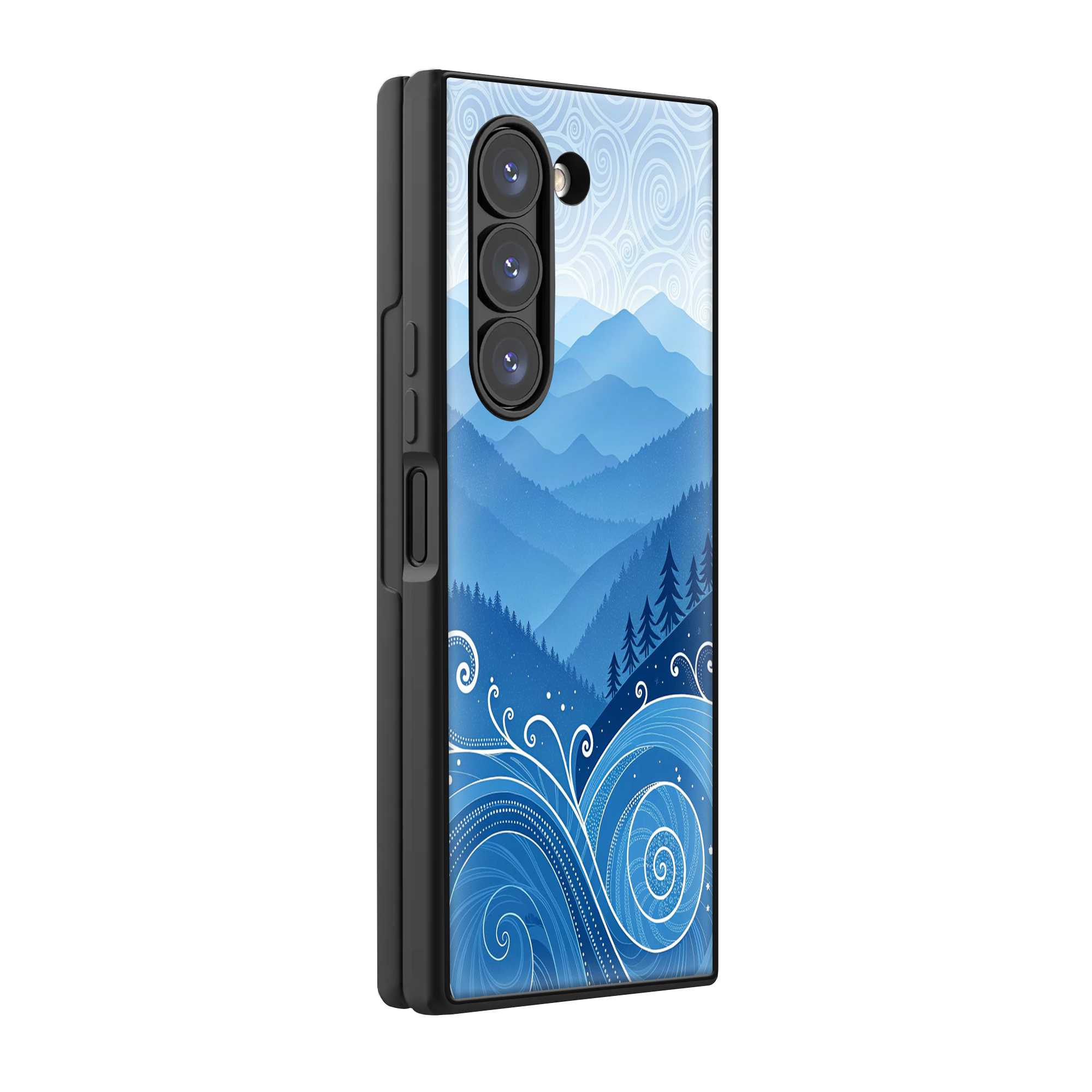 Azure Peaks Samsung Z Fold Glass Case