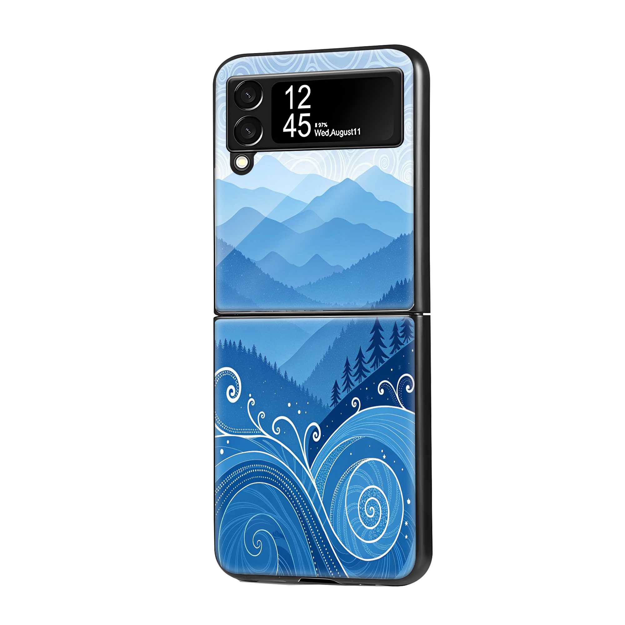 Azure Peaks Samsung Z Flip Glass Case