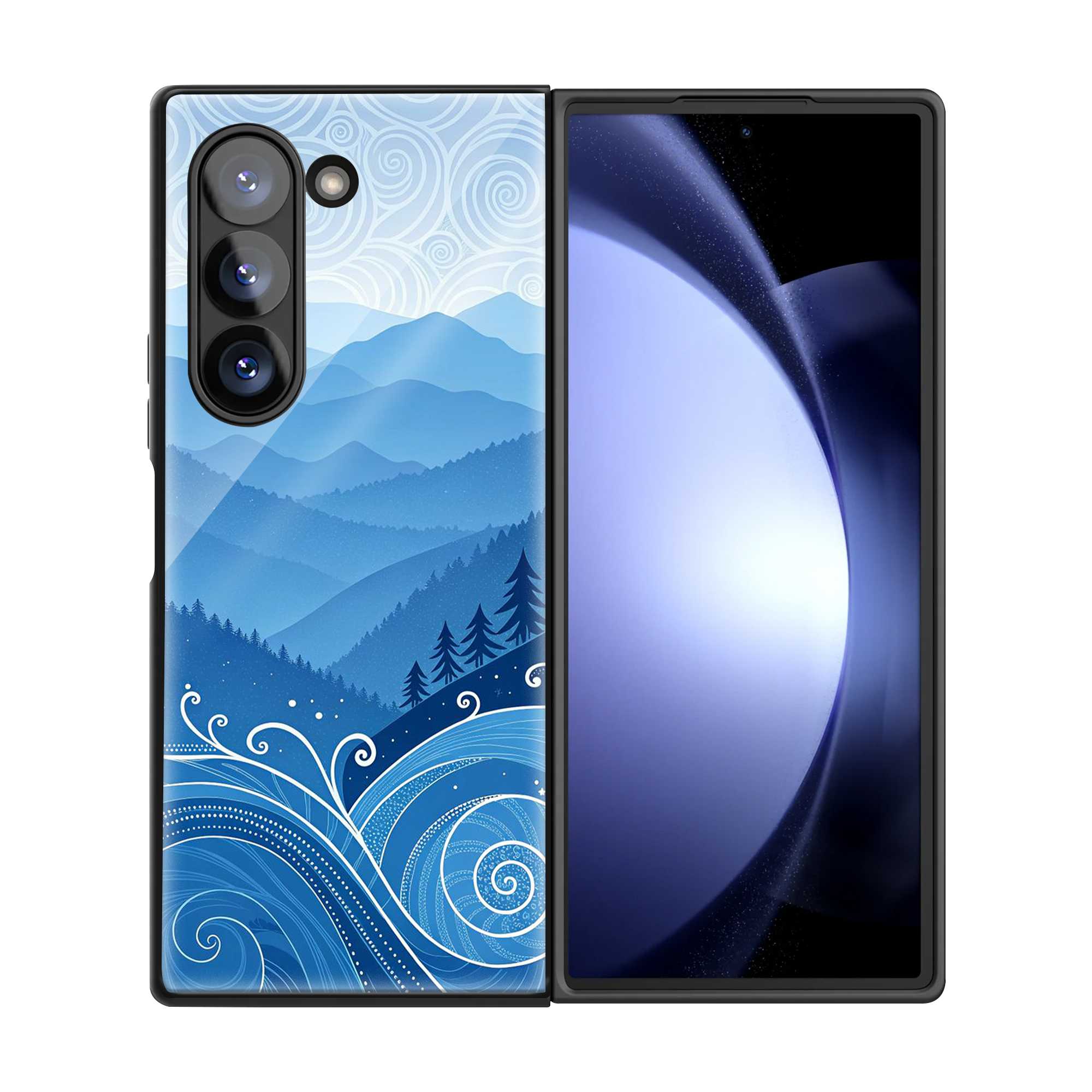 Azure Peaks Samsung Z Fold Glass Case