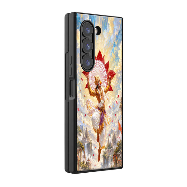 Bajrangbali Divine Power Samsung Z Fold Glass Case