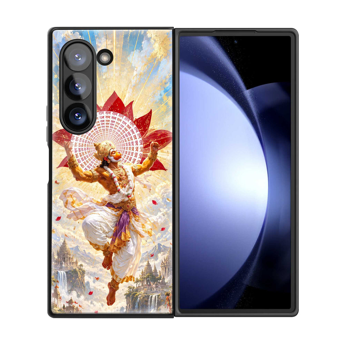 Bajrangbali Divine Power Samsung Z Fold Glass Case