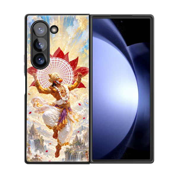 Bajrangbali Divine Power Samsung Z Fold Glass Case