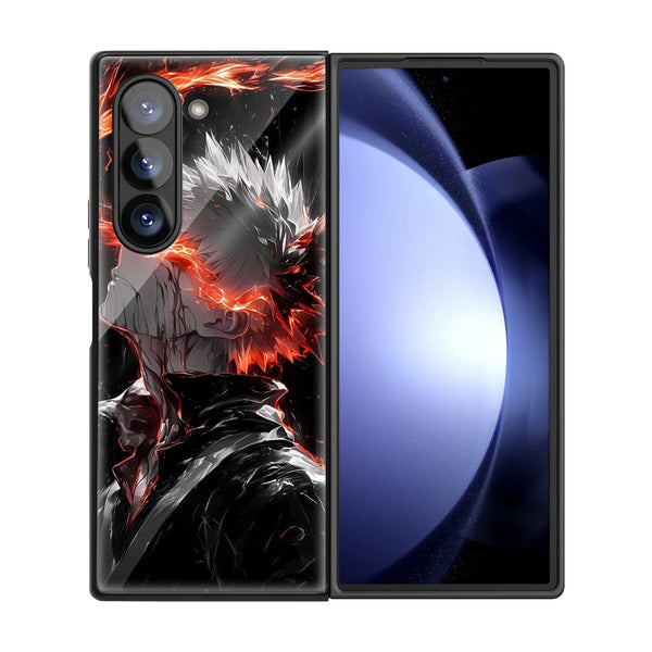 Bakugo Rage Samsung Z Fold Glass Case